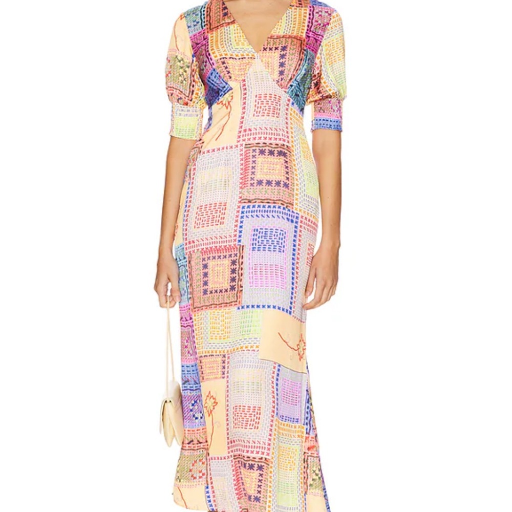 Never Fully Dressed Patchwork Maxi Dress